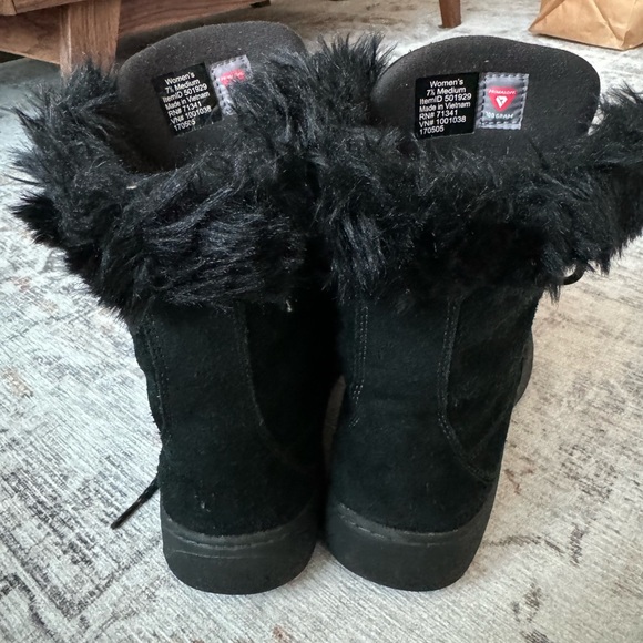 L.L. Bean Black Suede Snow Boots - Picture 2 of 8